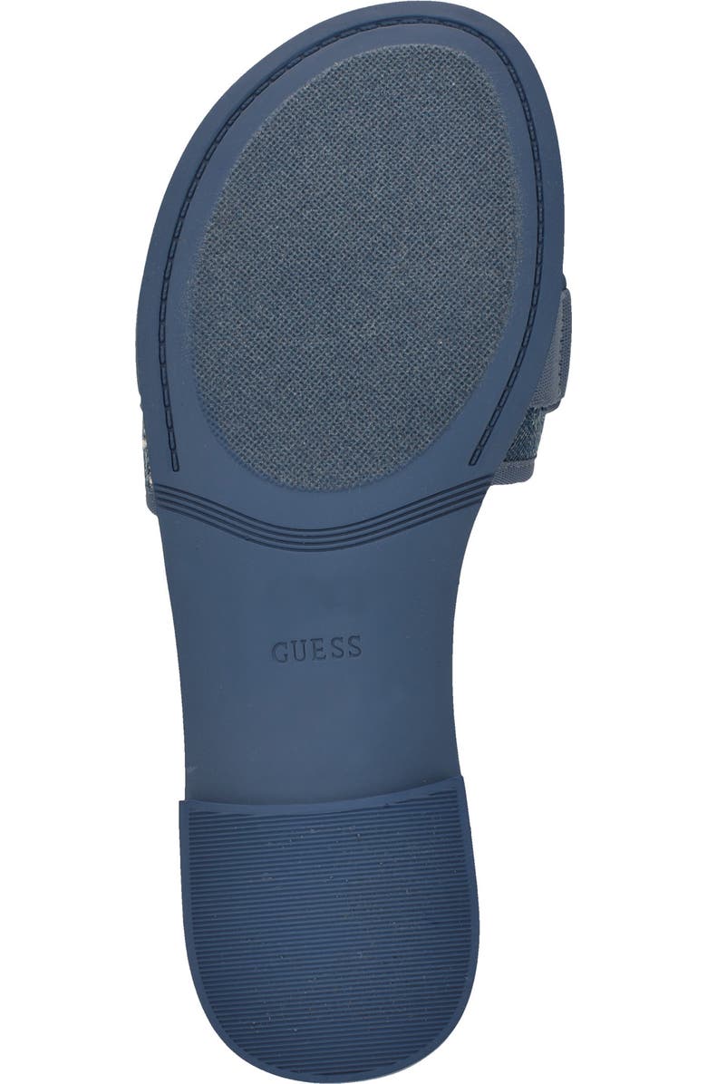 GUESS Elyze Slide Sandal, Alternate, color, Medium Blue