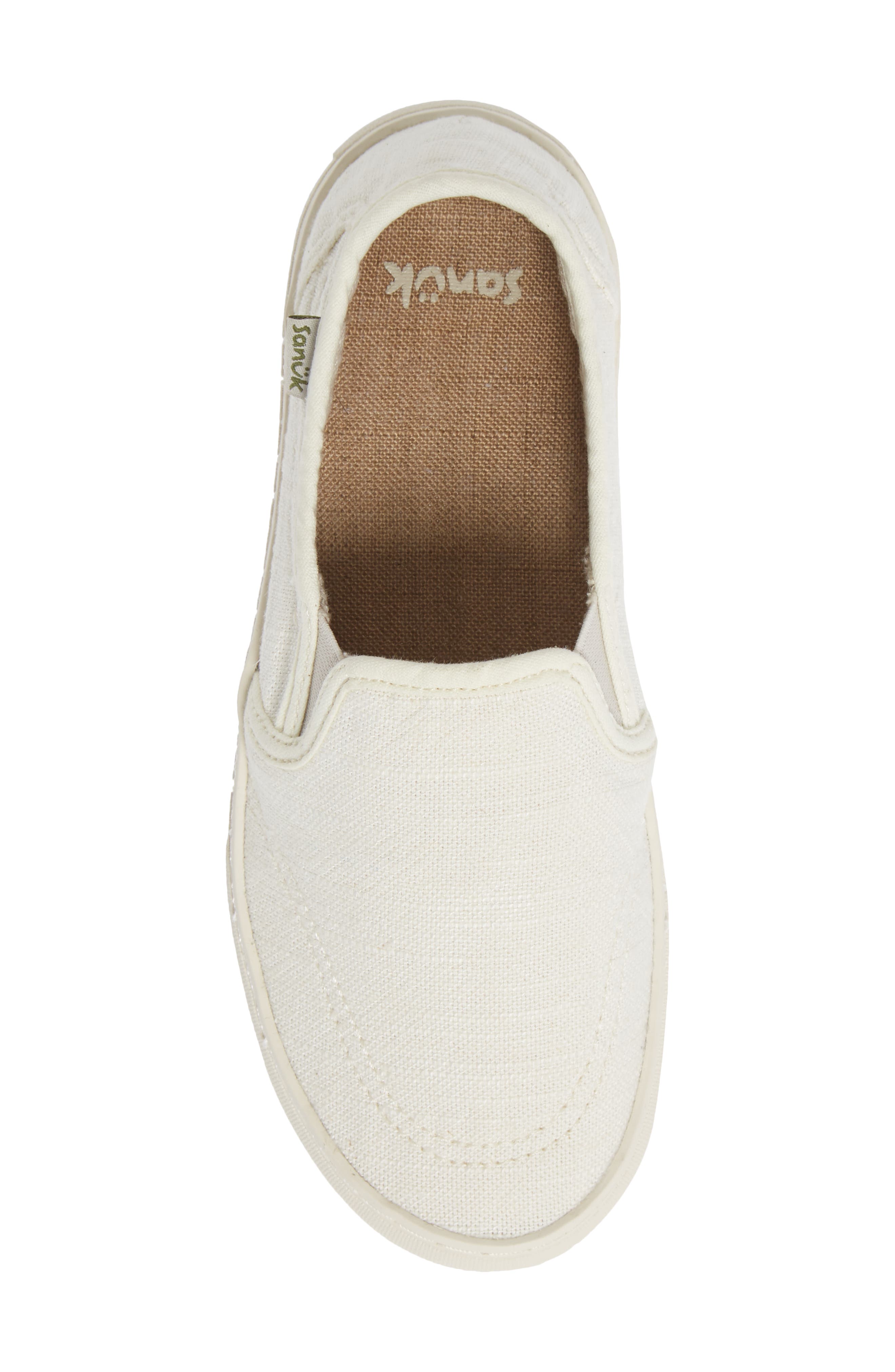 Sanuk Avery Hemp Slip-On Sneaker, Alternate, color, Washed White