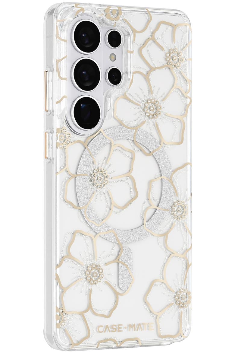 Floral Gems Case With Magnet For Samsung Galaxy S26 Ultra, Alternate, color, Gold