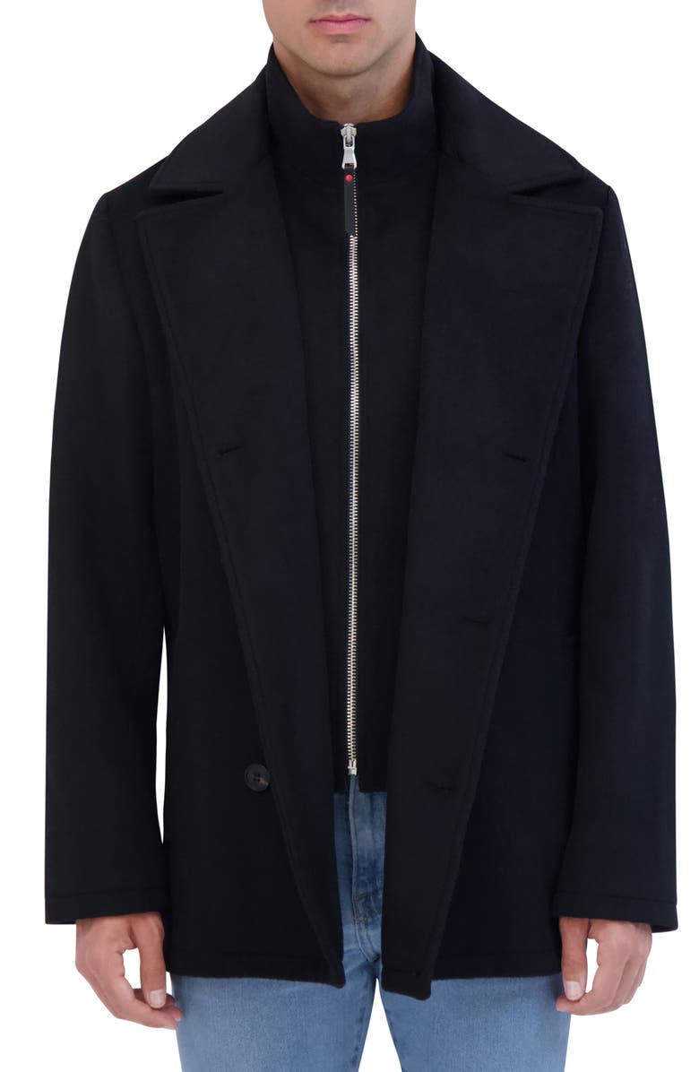 Robert Graham Peacoat with Bib, Alternate, color, Black