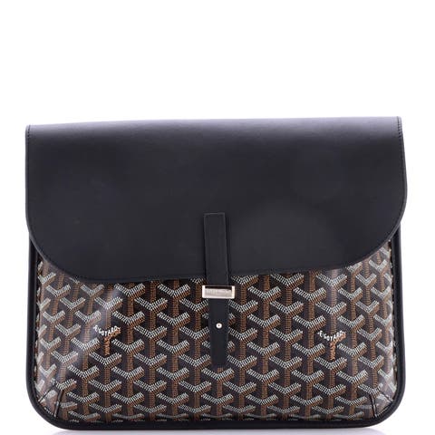 Coursier Messenger Bag Coated Canvas and Leather