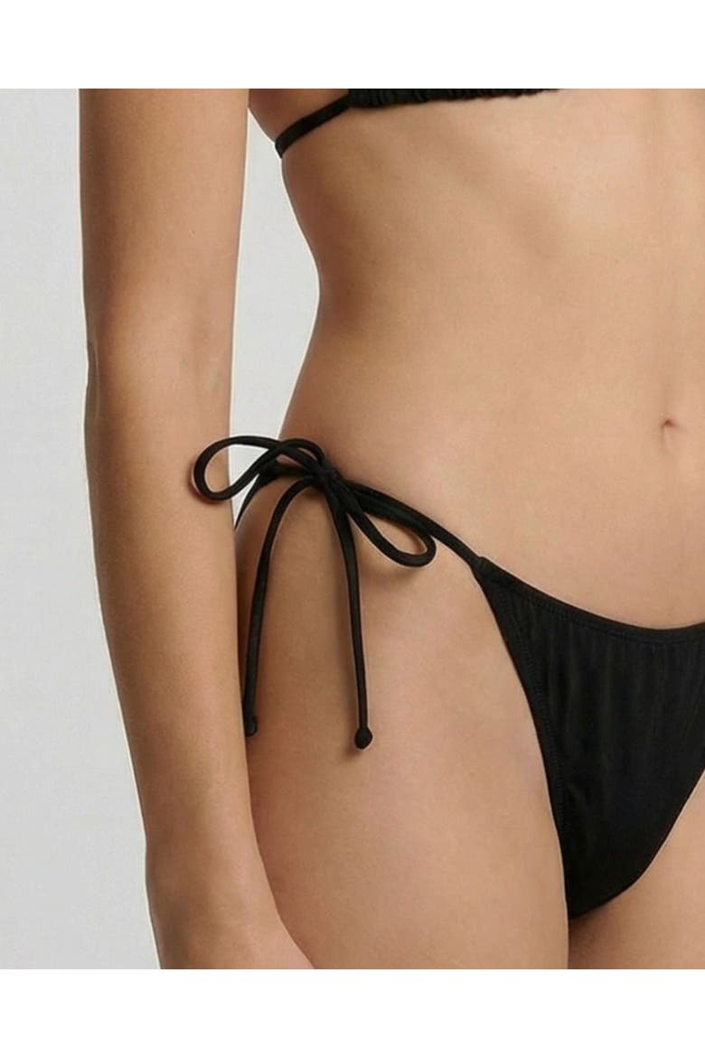 Solid Womens Bikini Bottom, Alternate, color, Black