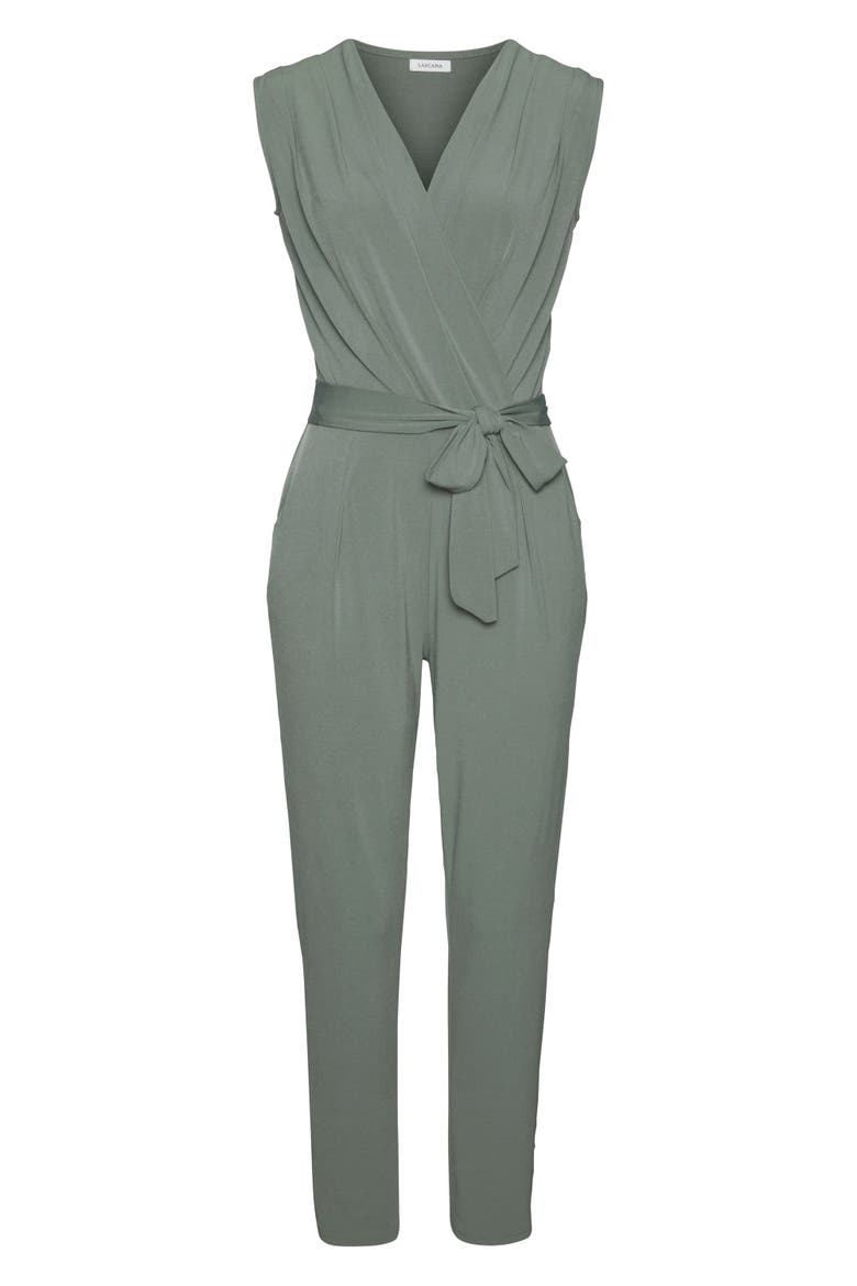 Wrap Look Jumpsuit, Alternate, color, Jade