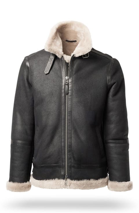 Genuine Shearling Aviator Jacket
