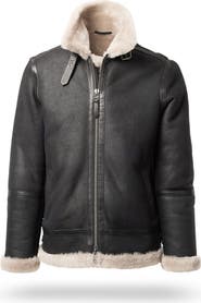 Allen Edmonds Genuine Shearling Aviator Jacket