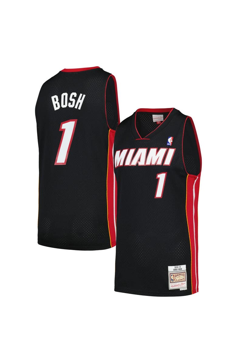 Mitchell & Ness Men's Mitchell & Ness Chris Bosh Black Miami Heat  2012/13 Hardwood Classics Swingman Jersey, Main, color, Black