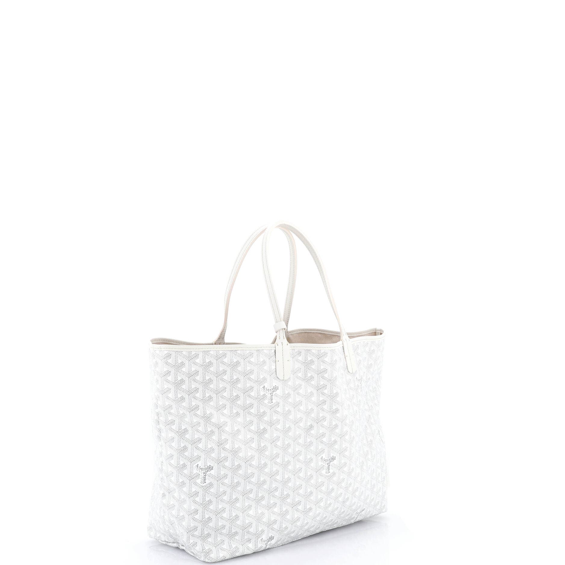 Pre-Owned Goyard Saint Louis Tote Coated Canvas PM, Alternate, color, White