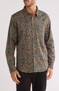 Lucky Brand San Gabriel Patterned Long Sleeve Cotton Button-Up Shirt