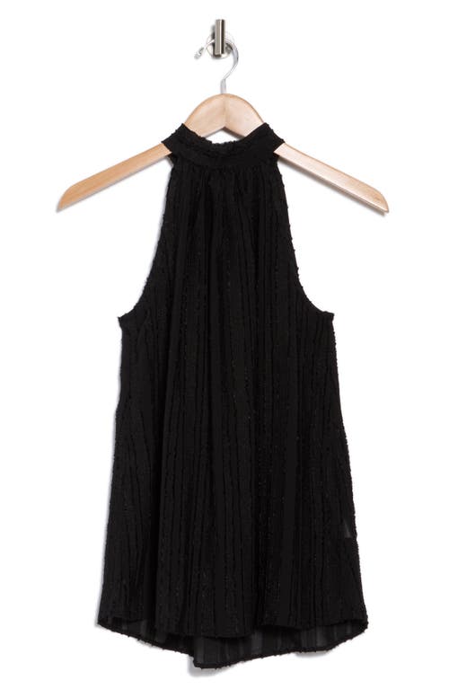 RENEE C RENEE C SHEER TEXTURE HALTER NECK TOP 