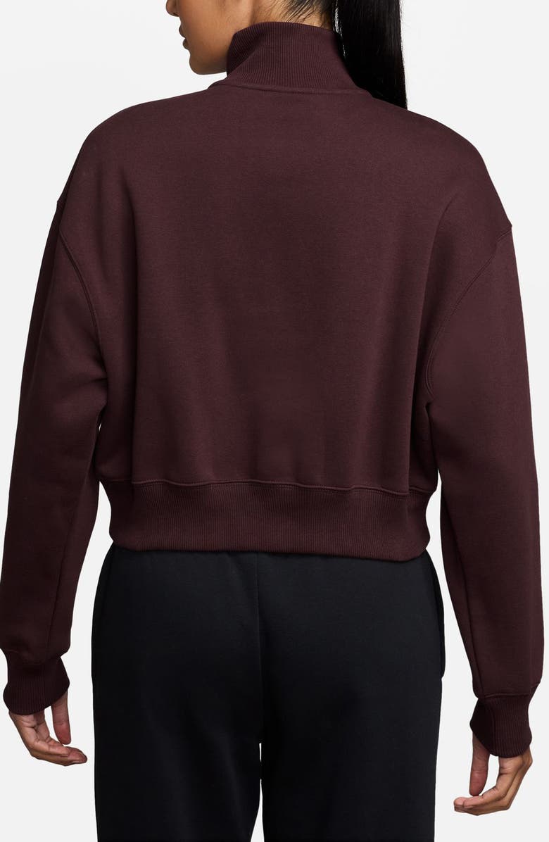 Nike Sportswear Phoenix Fleece Crop Sweatshirt, Alternate, color, Burgundy/ Sail