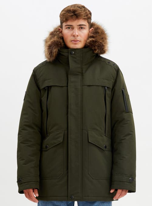 Point Zero Hooded Mid-length Parka In Ivy