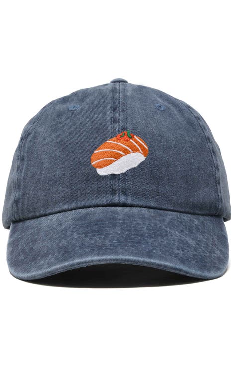 Salmon Sushi Embroidered Dad Cap