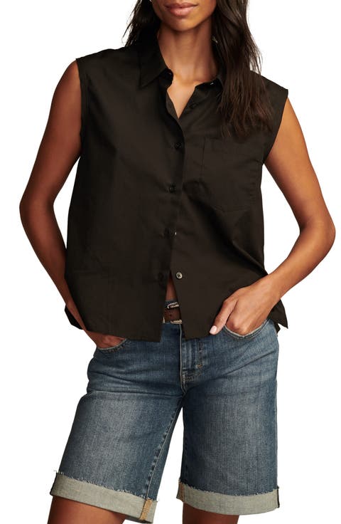 Button-Up Sleeveless Top