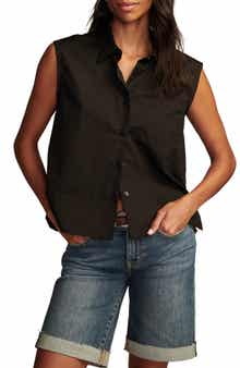Lucky Brand Button-Up Sleeveless Top