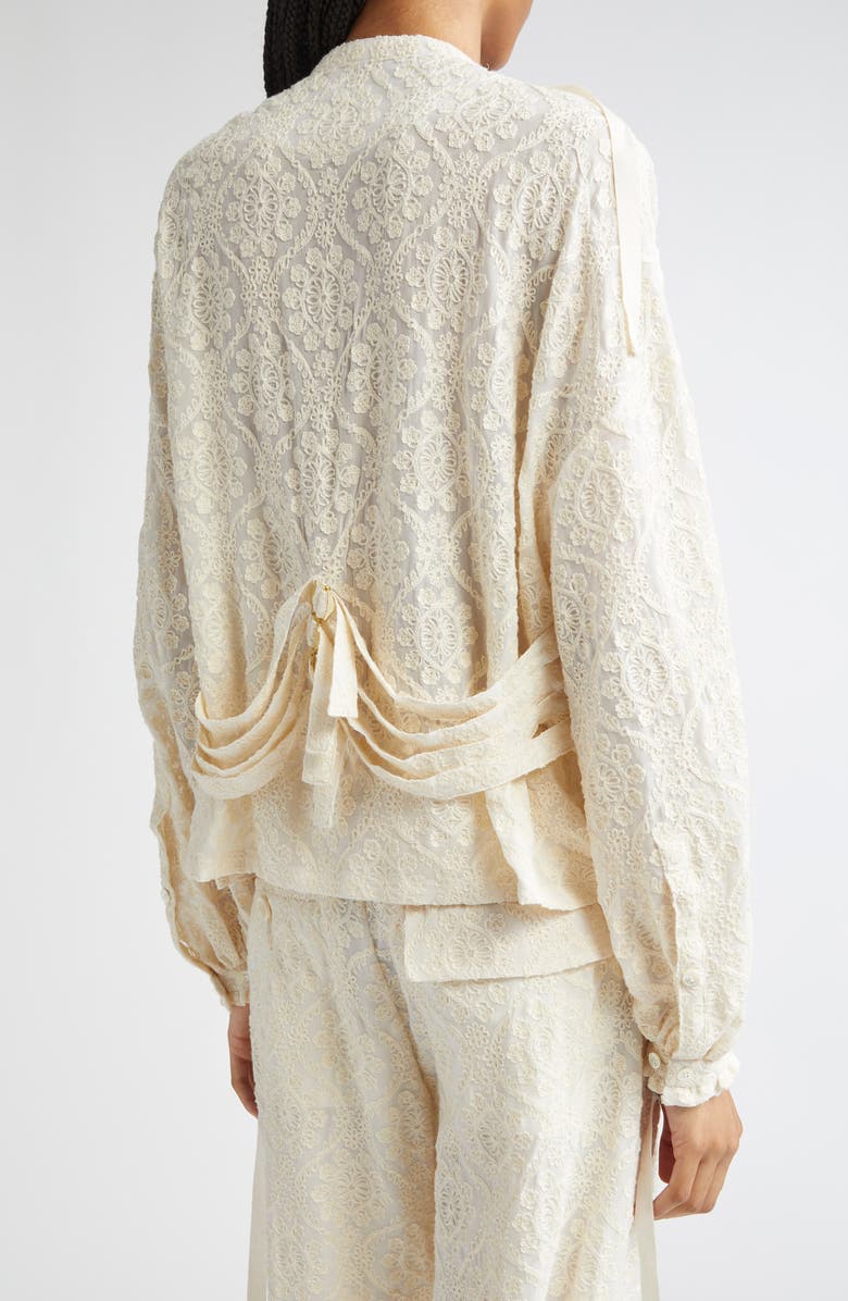 Undercover Buckle Strap Floral Embroidered Top, Alternate, color,