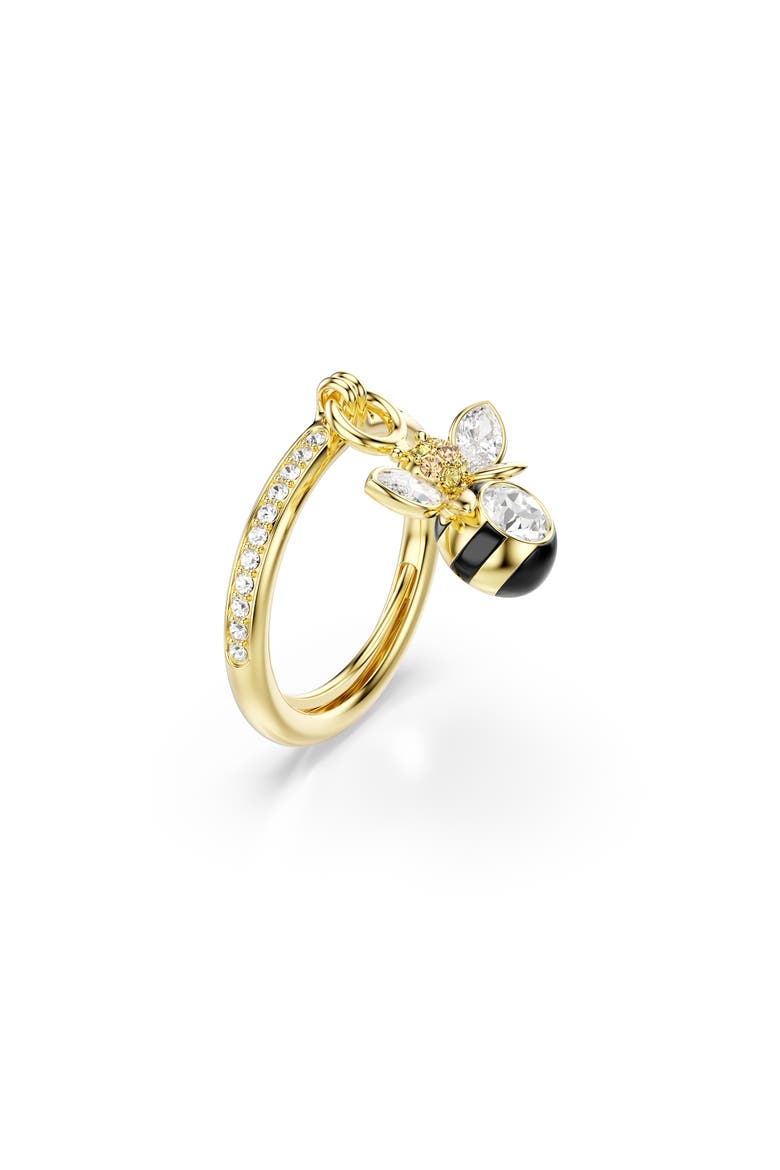 Idyllia Crystal Bee Charm Ring, Alternate, color, GOLD/ MULTI