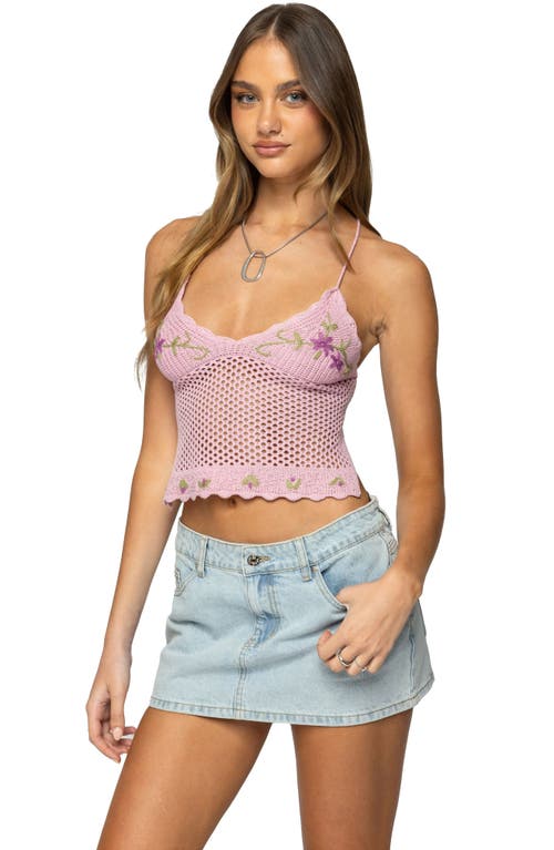 Edikted Quince Open Stitch Crop Top