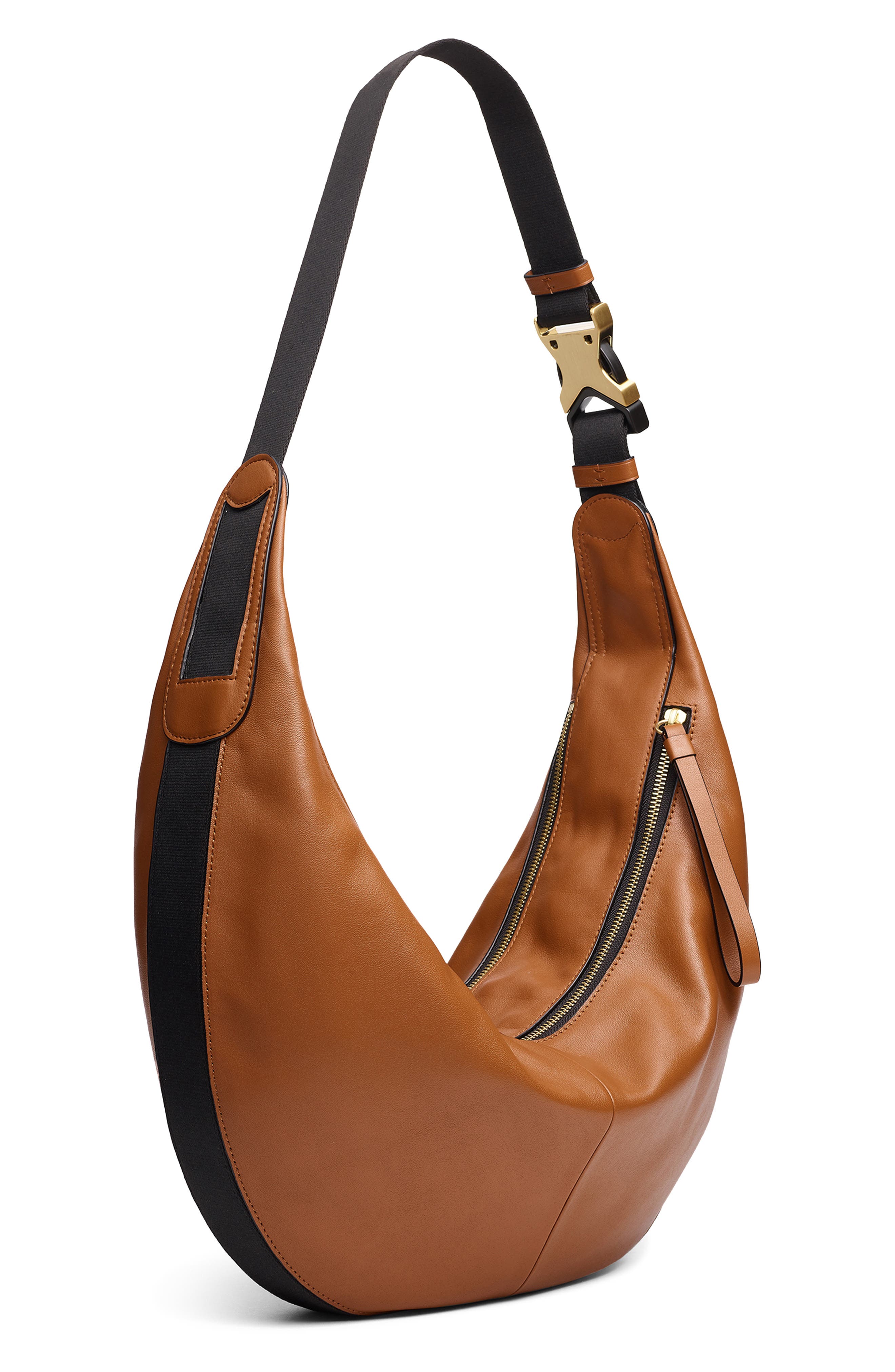 Riser Leather Hobo, Alternate, color, BROWN