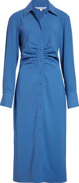 Veronica Beard Loxley Long Sleeve Midi Shirtdress