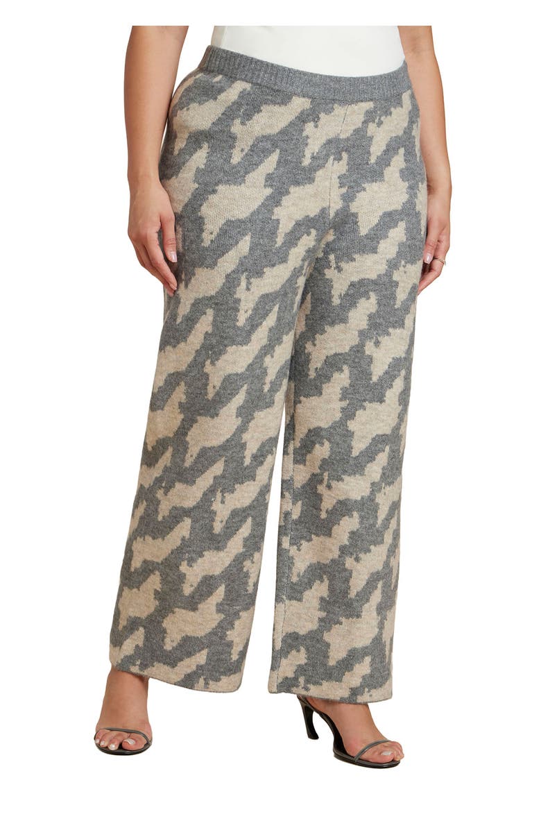 ELOQUII Intarsia Sweater Pant, Main, color, Geo Wave