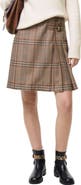 Burberry Odessa Check Wool Mouliné Kilt