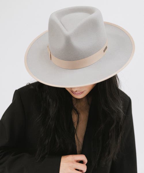 Gigi Pip Monroe Rancher Wool Fedora Hat In Light Grey