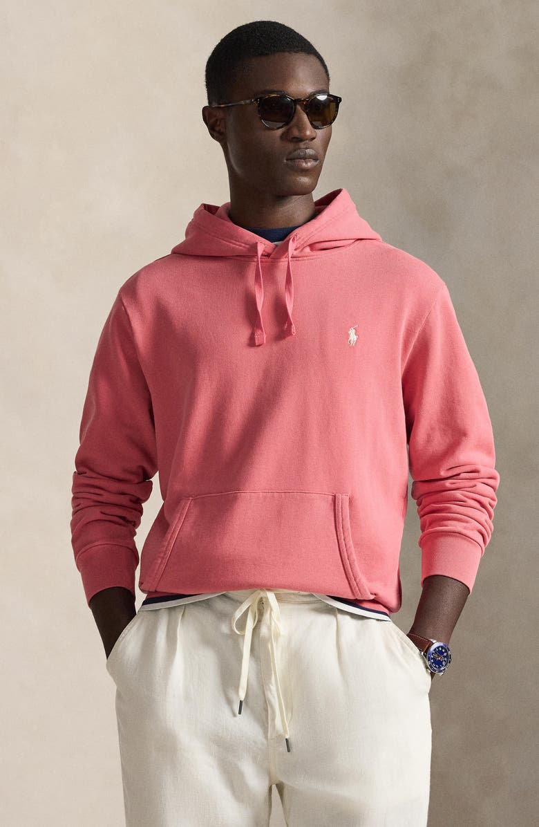 Polo Ralph Lauren French Terry Hoodie, Alternate, color, Red Sky
