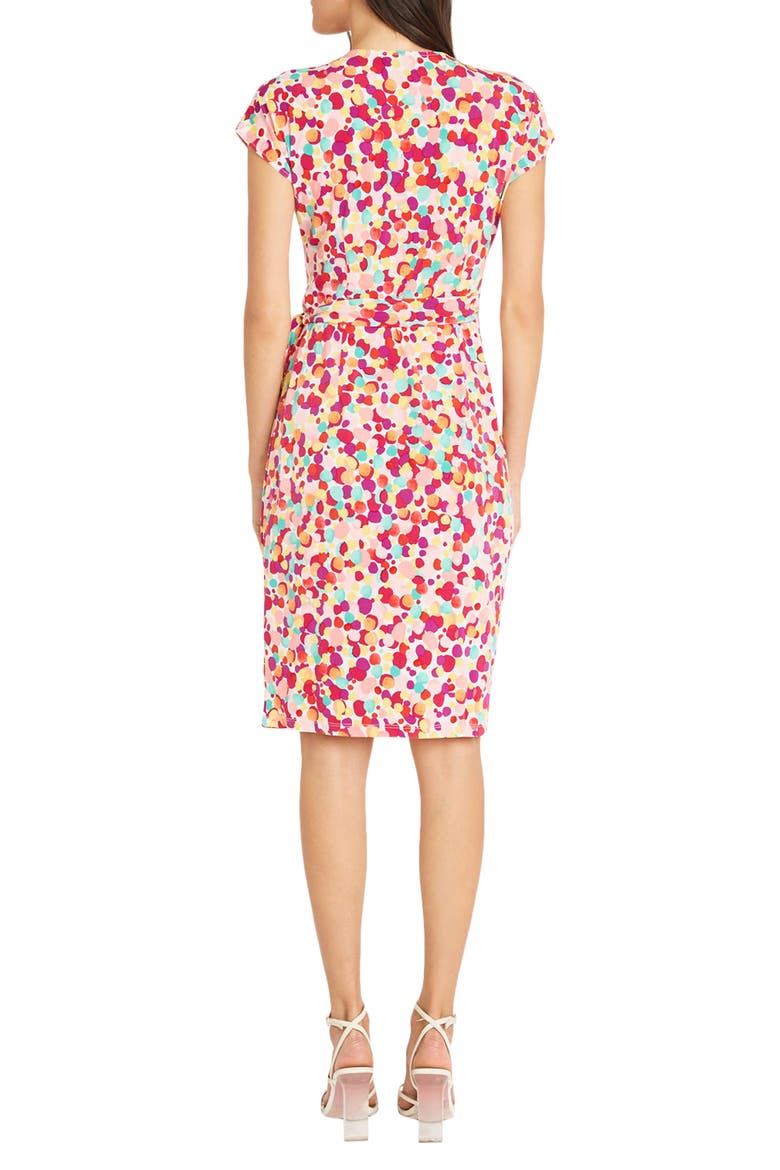 maggy london jersey wrap dress Matte Short Sleeve (Women) Midi dress