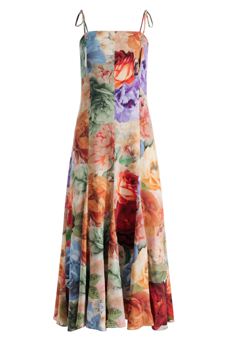 Jeanette Floral Panel Dress, Alternate, color, STORM FLORAL
