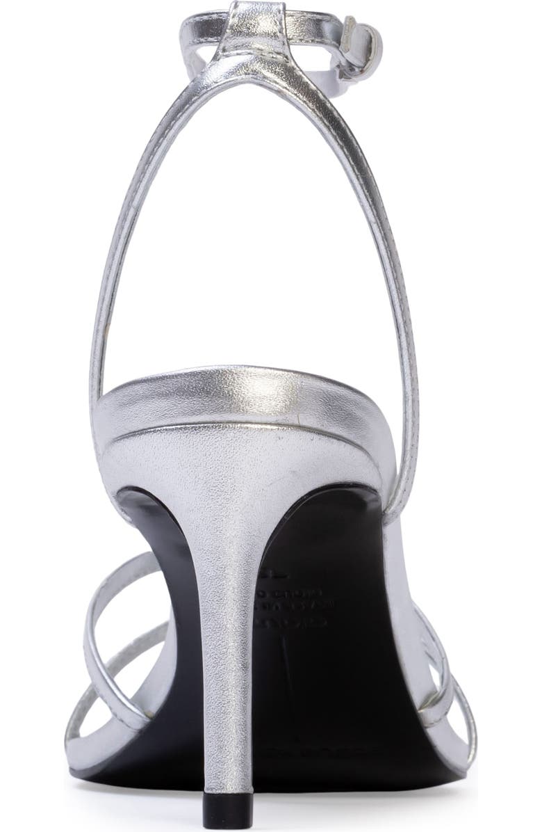 BLACK SUEDE STUDIO Miley 70 Sandal, Alternate, color, Silver Metallic Leather