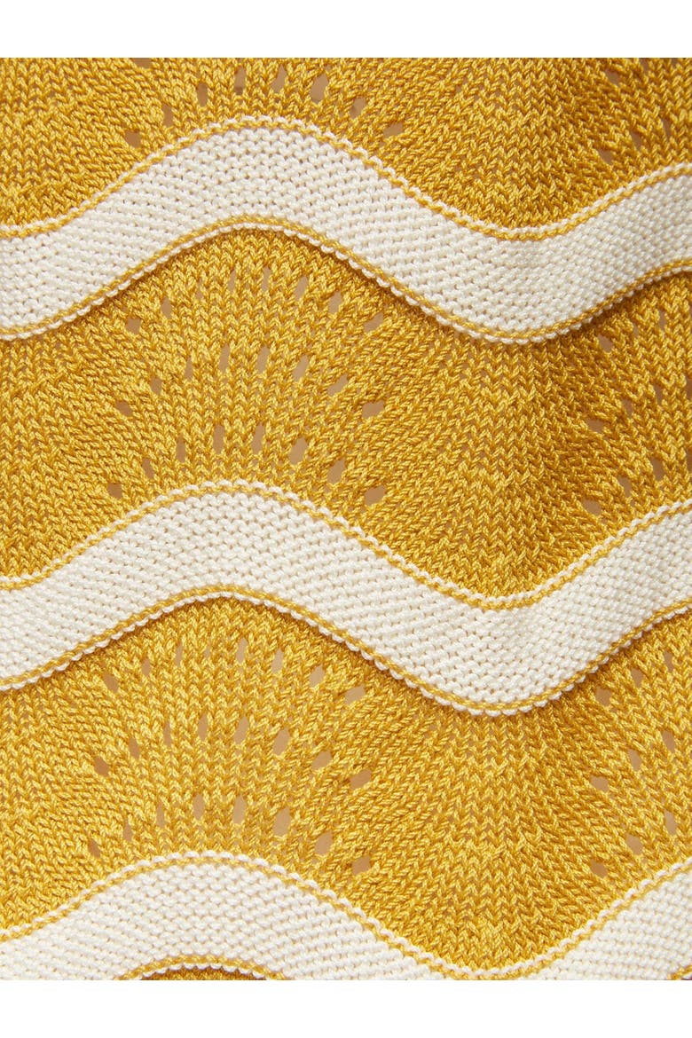Wavy Mini Dress Avorio / Giallo, Alternate, color, Avorio / Giallo