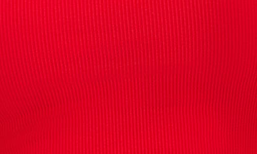 Beach Riot Elara Rib Bikini Top In Red