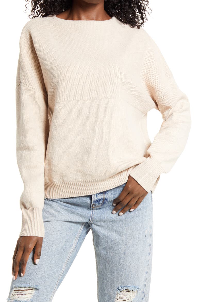 Get With It Sweater, Main, color, BEIGE