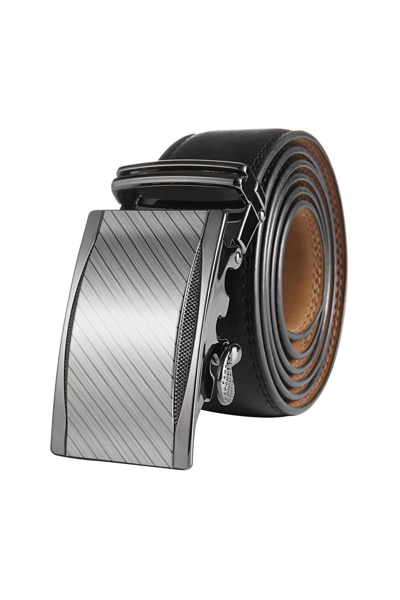 Signature Leather Ratchet Belt, Main, color, Apex