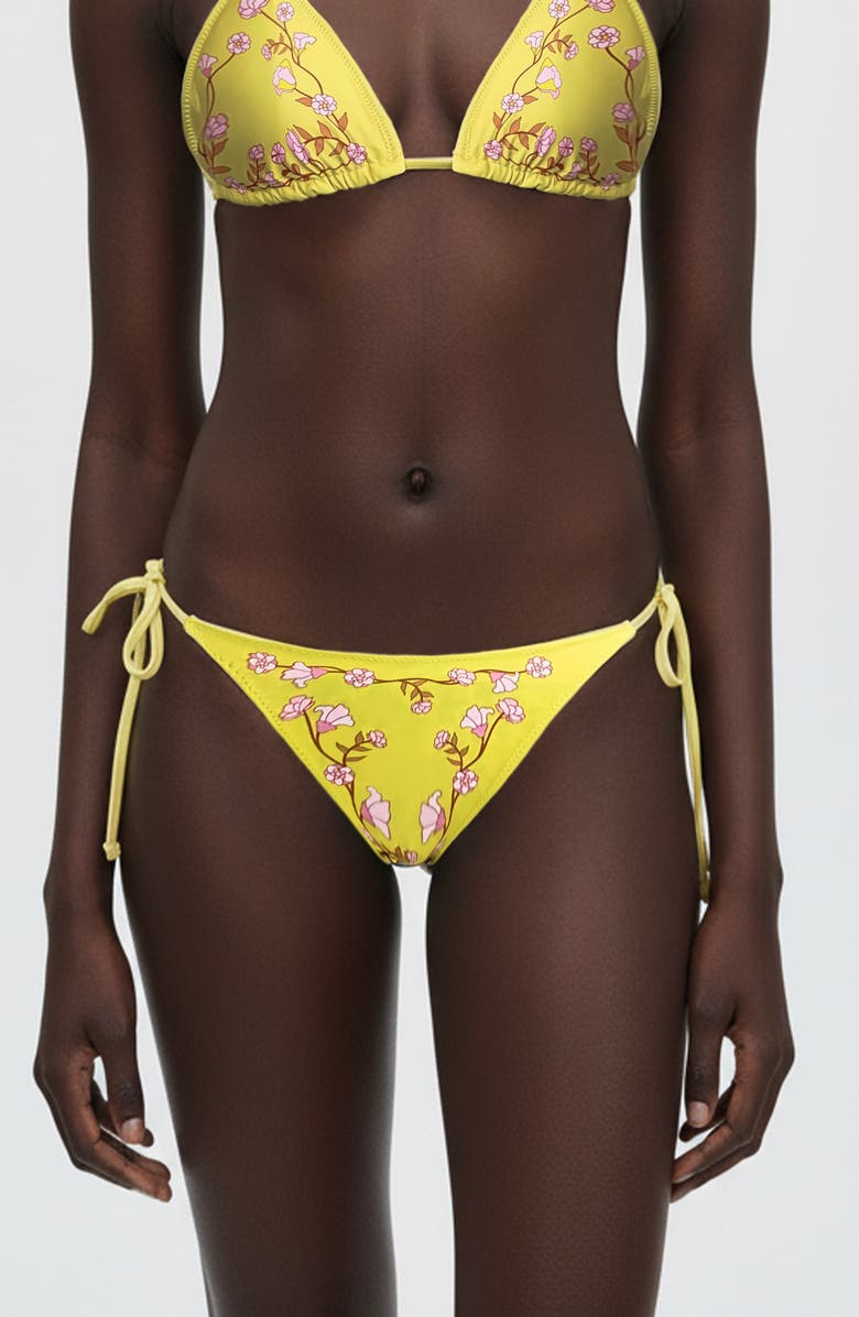 Jessie Zhao New York Yellow Garden Reversible Tie Side Bottom, Main, color, Yellow