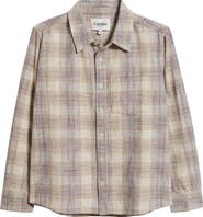 Corridor Rosewood Plaid Cotton Button-Up Shirt