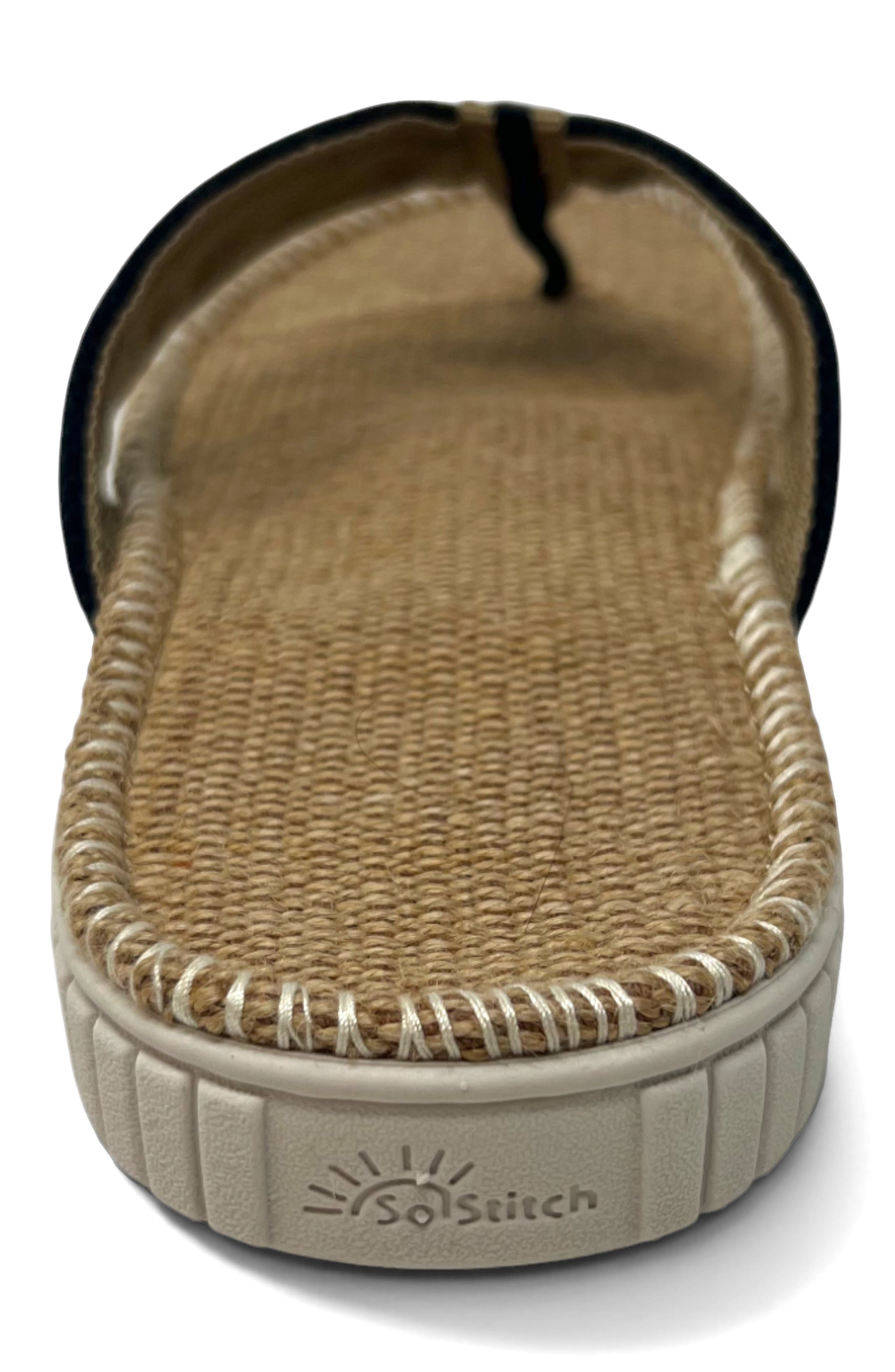 Eden Natures Weave Jute Sandal, Alternate, color, BLACK