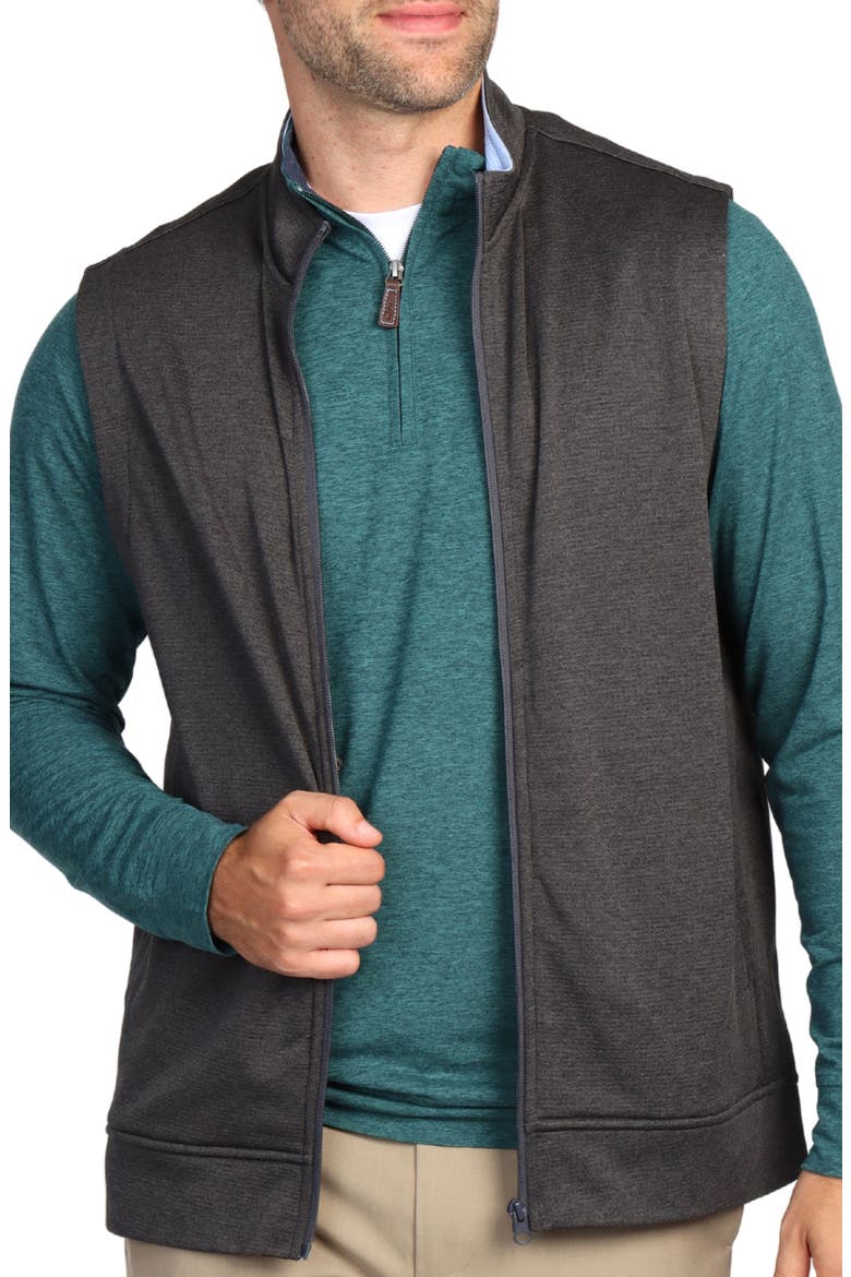 Luxe Fleece Golf Performance Vest, Alternate, color, CHARCOAL