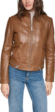 Andrew Marc Rowan Leather Racer Jacket