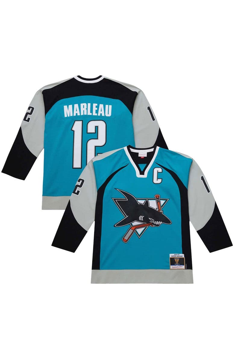 Mitchell & Ness Men's Patrick Marleau Teal San Jose Sharks 2003-04 Power Play Jersey, Main, color, Teal