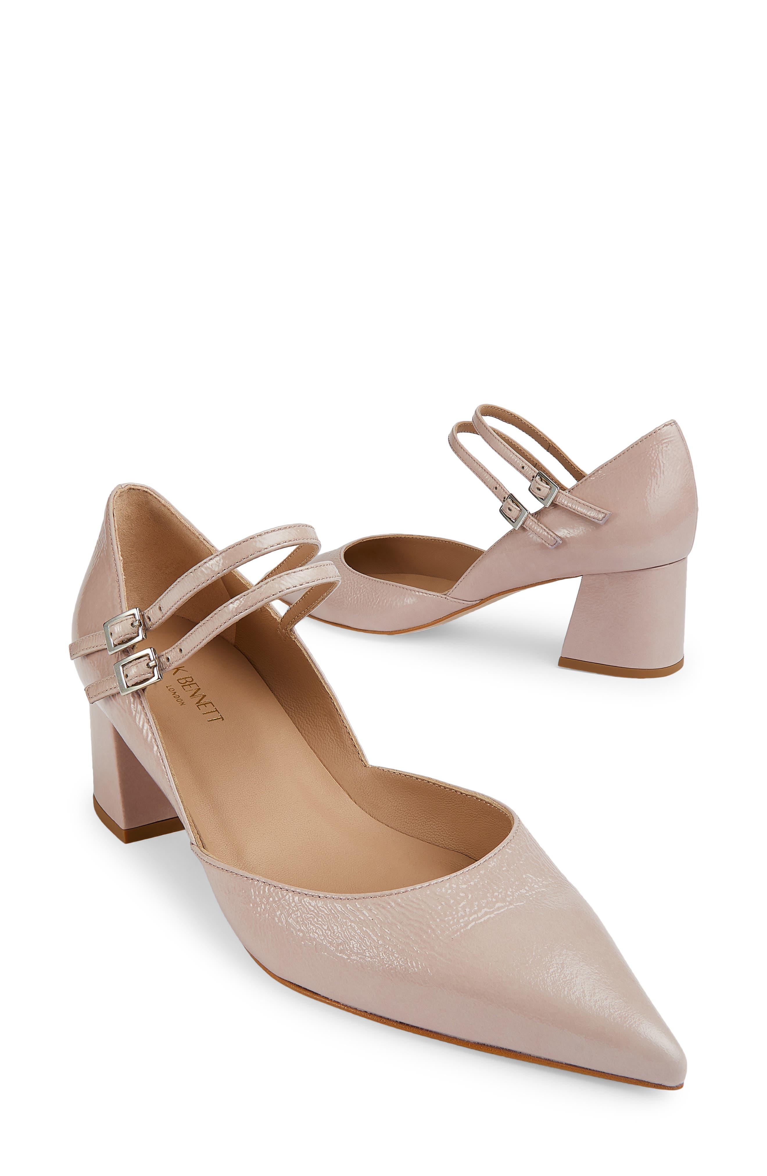 LK Bennett Savannah Mary Jane Pointed Toe Pump, Alternate, color, Pink