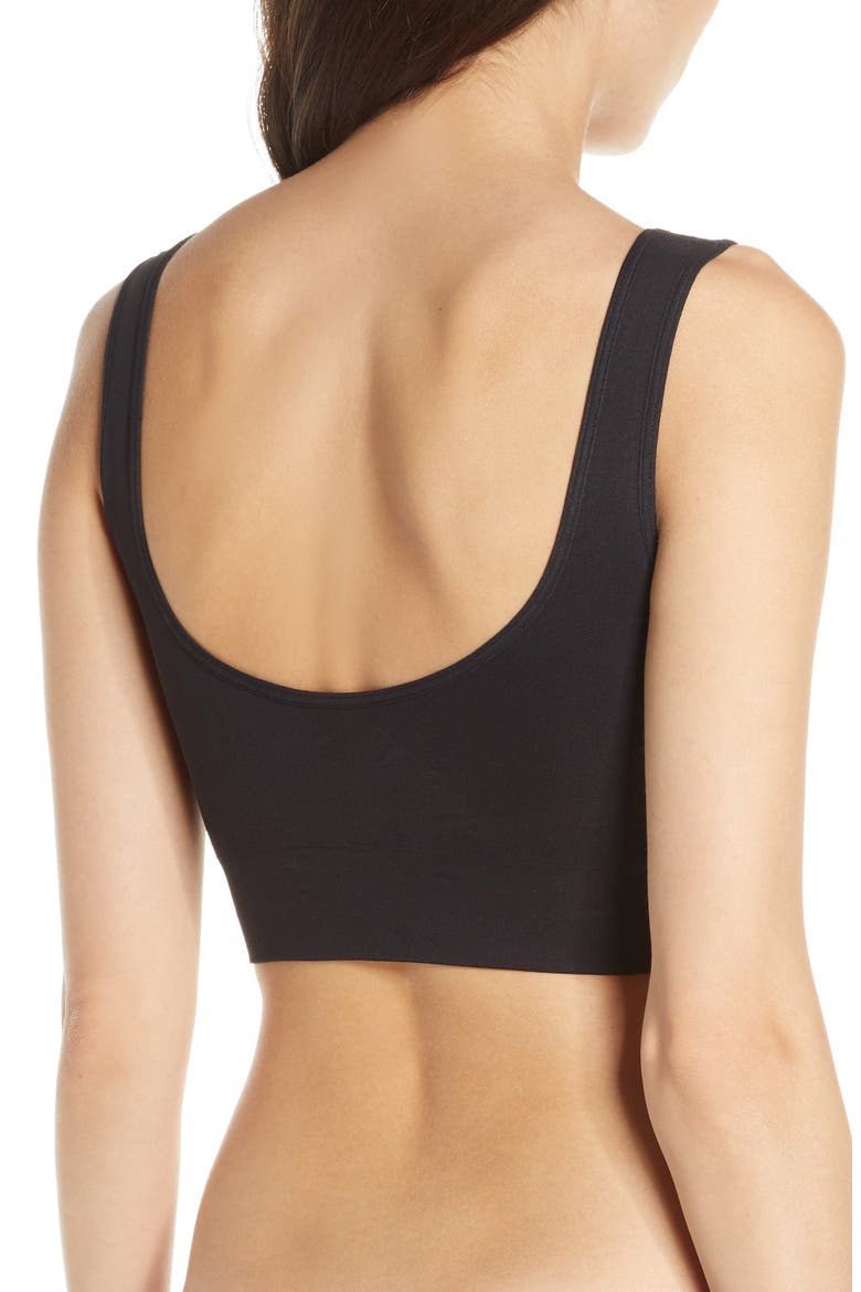 Seamless Tank Bralette, Alternate, color, BLACK