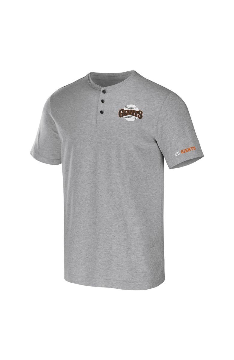 Darius Rucker Collection by Fanatics Men's Darius Rucker Collection by Fanatics Heather Gray San Francisco Giants Henley T-Shirt, Alternate, color, Heather Gray