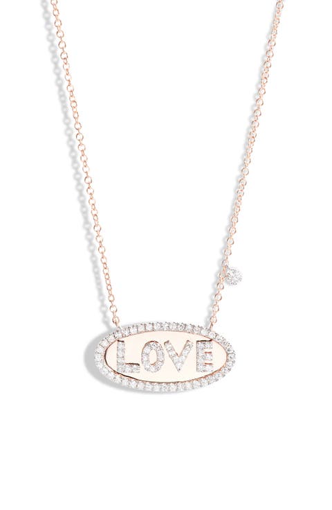 Love Diamond Pendant Necklace