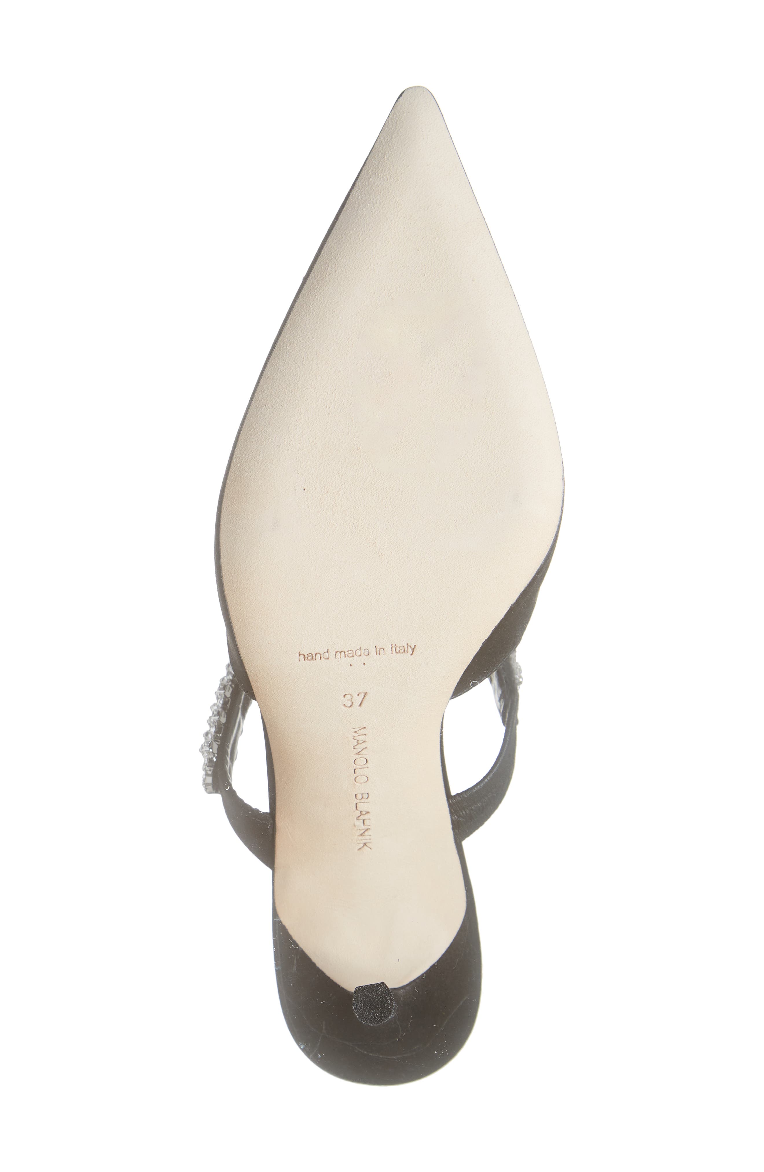Manolo Blahnik Lutara Crystal Strap Pointed Toe Mule, Alternate, color, 