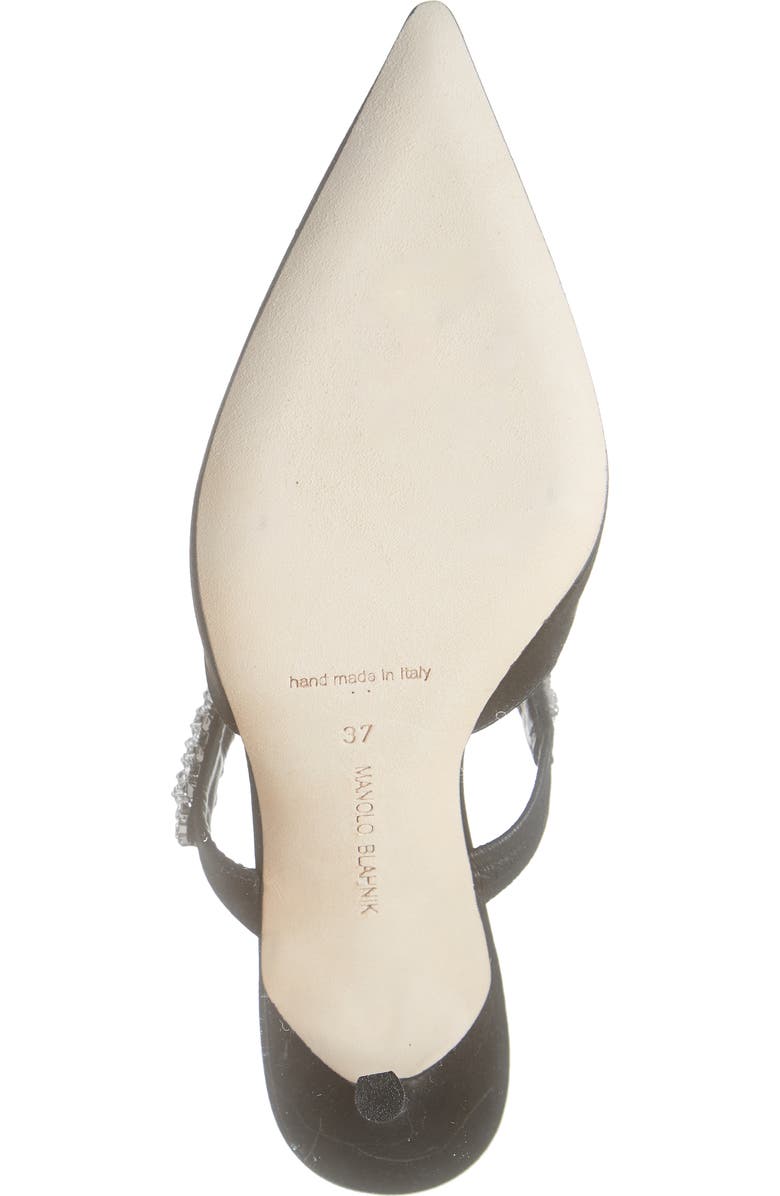 Manolo Blahnik Lutara Crystal Strap Pointed Toe Mule, Alternate, color,