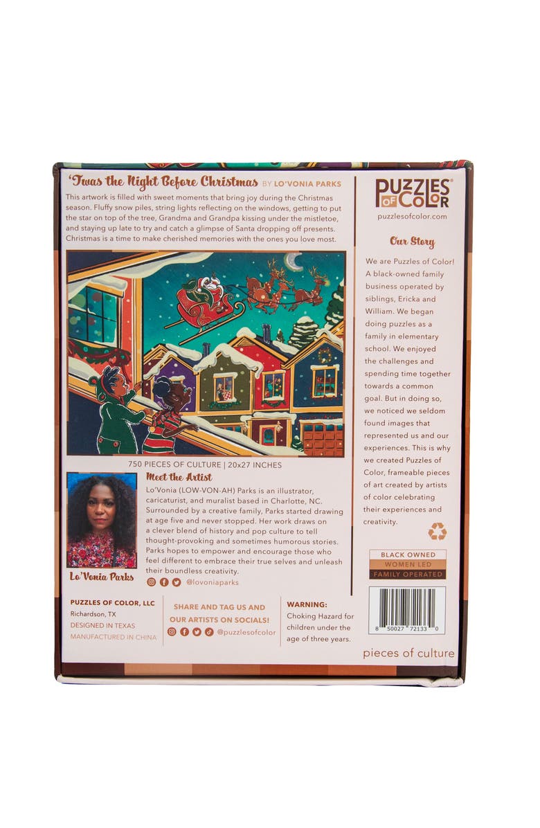 Puzzles of Color Twas the Night Before Christmas - 750 Piece Puzzle, Alternate, color, Multi
