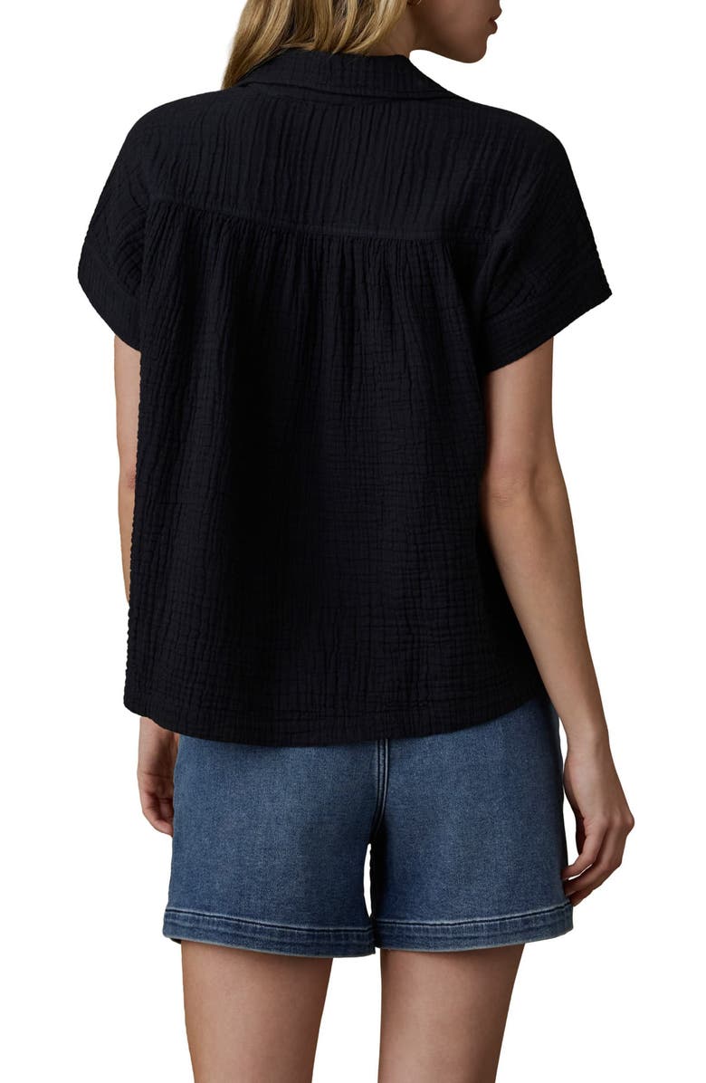 Faherty Dune Zoe Cotton Gauze Top, Alternate, color, Black