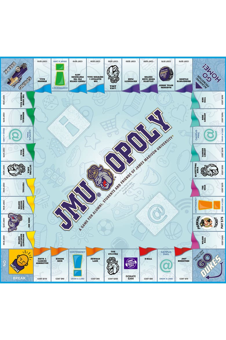 JMU Opoly James Madison Themed Board Game Ages 8+, Alternate, color, Multicolored