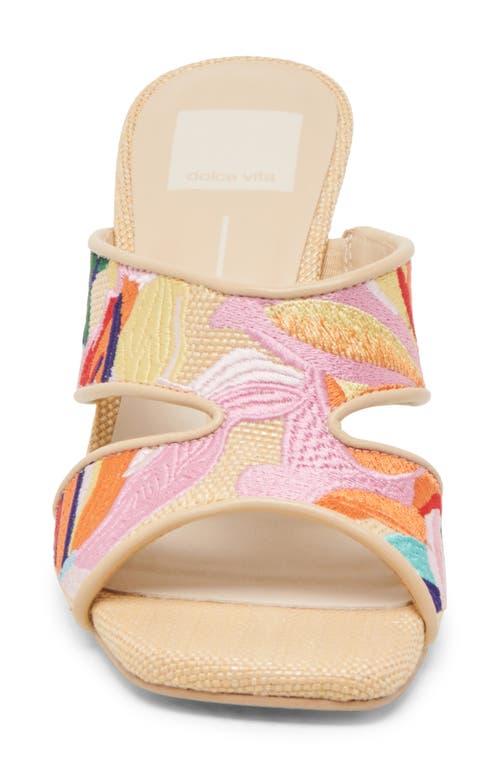 Shop Dolce Vita Gitel Slide Sandal In Floral Multi Raffia